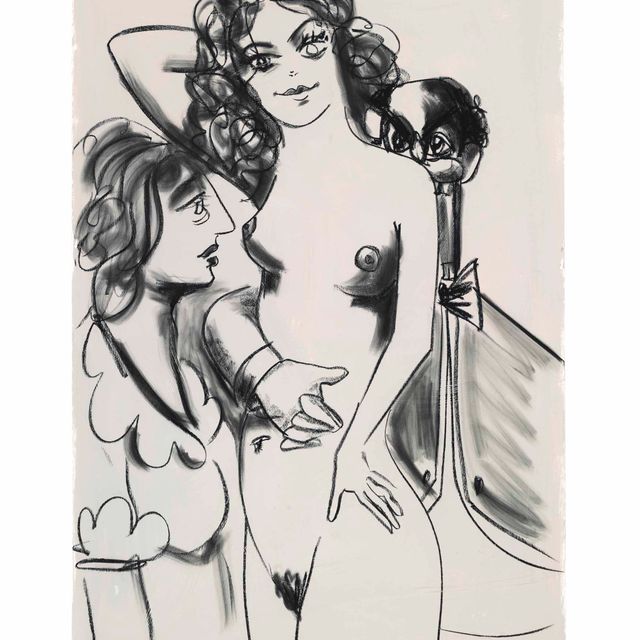 George Condo — Родриго со своей невестой и Ее матерью