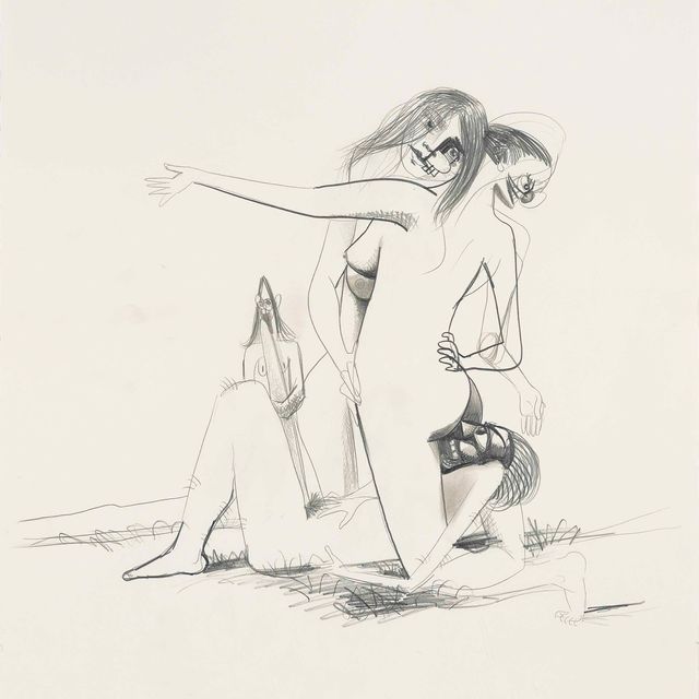 George Condo — Обнаженные фигуры в пейзаже
