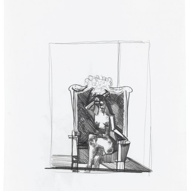 George Condo — Сидящая на троне женщина