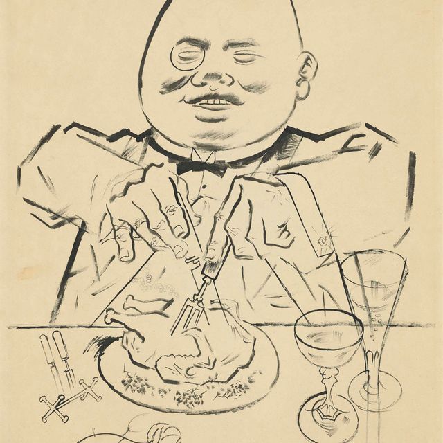 George Grosz — Преуспевающий Шлеммер (Prosperity - Обжора ; прямая сторона) Ruhraufstand (Рурское восстание ; оборотная сторона)