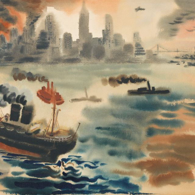 George Grosz — Нью-Йоркская гавань