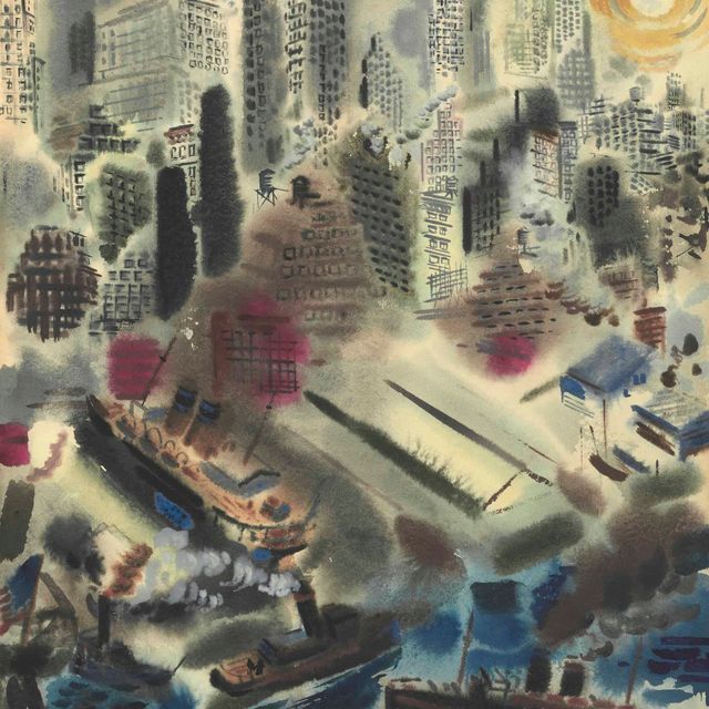George Grosz — Нью-Йоркская гавань