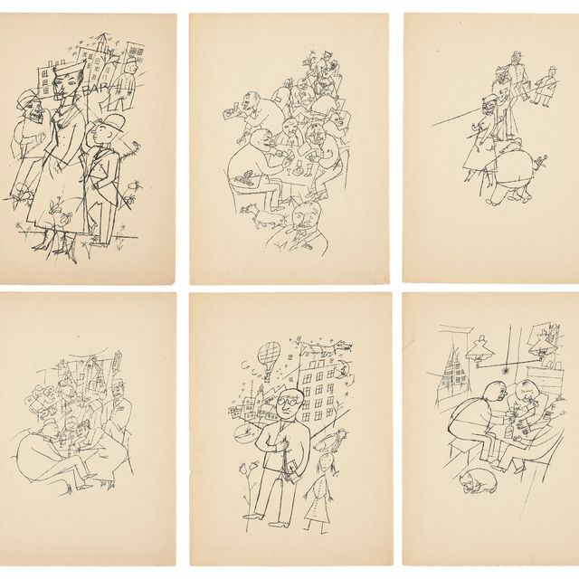 George Grosz — 19 тарелок от: Kleine Grosz Mappe