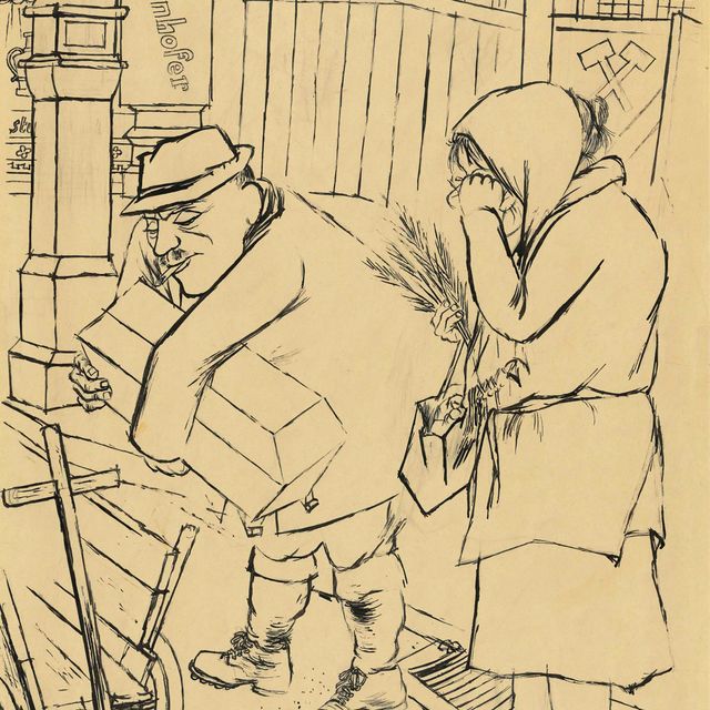 George Grosz — Бегребнис III. Класс - Бесконечное счастье, бесконечный Рекрут венигер (Похороны по высшему разряду - Одним Ангелочком больше, Одним новобранцем меньше)