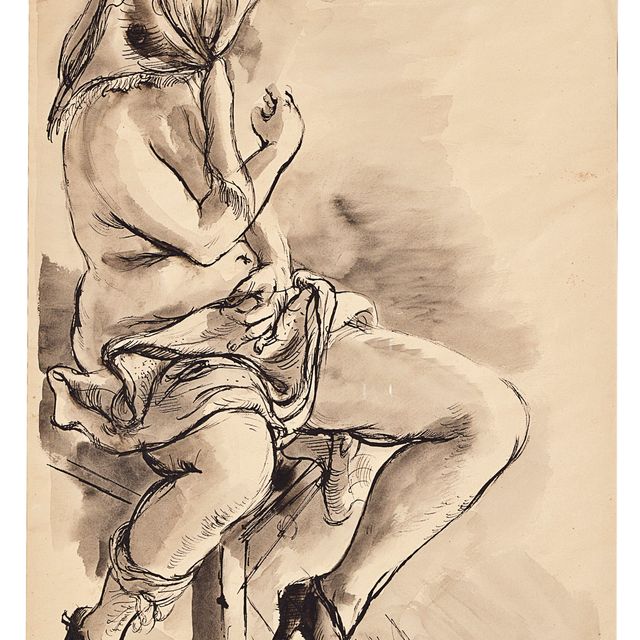 George Grosz — Сидящая модель