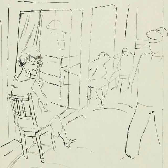 George Grosz — Улица Бордельштрассе в Марселе ( прямая ); улица Штрассензене ( обратная )