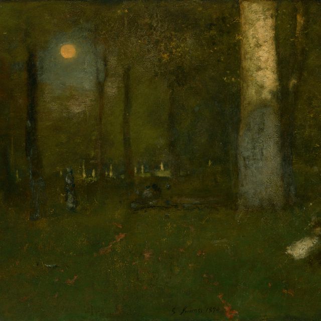 George Inness — Пикник в лесу, Монтклер, Нью-Джерси