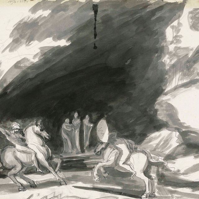 George Romney — Троил и Крессида, Акт IV, сцена V - "Битва между Гектором и Аяксом I"