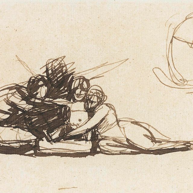 George Romney — Младенец Шекспир, вскормленный комедией и трагедией