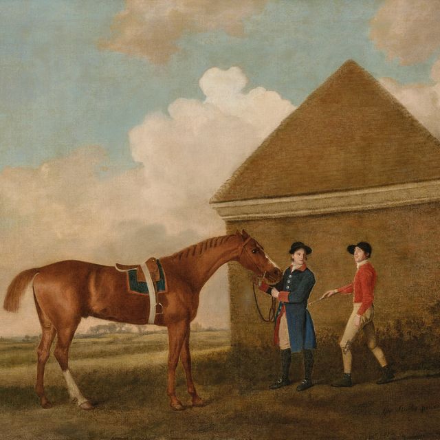 George Stubbs — Затмение в Ньюмаркете с конюхом и жокеем, 1770 год