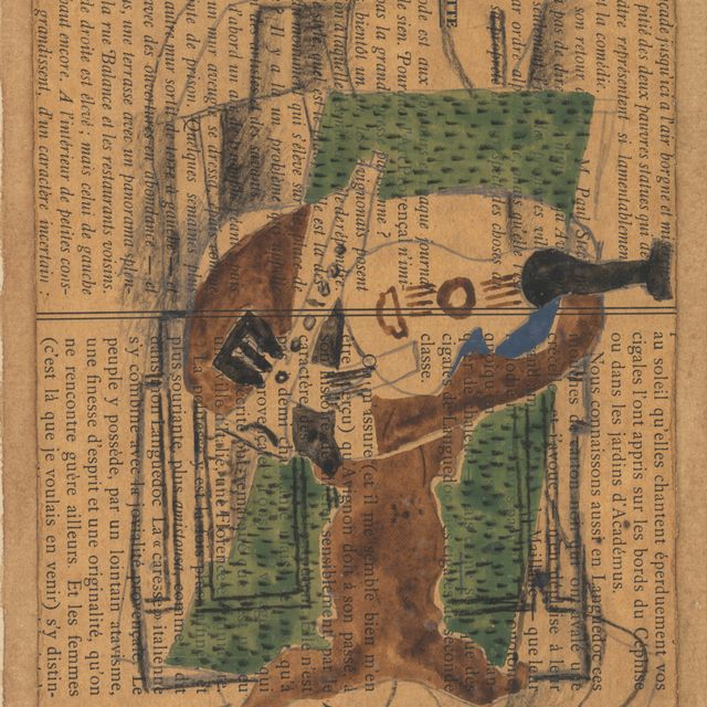 Georges Braque — Смерть природы за мандолиной на столе