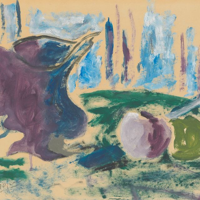 Georges Braque — Пирог и фрукты за столом