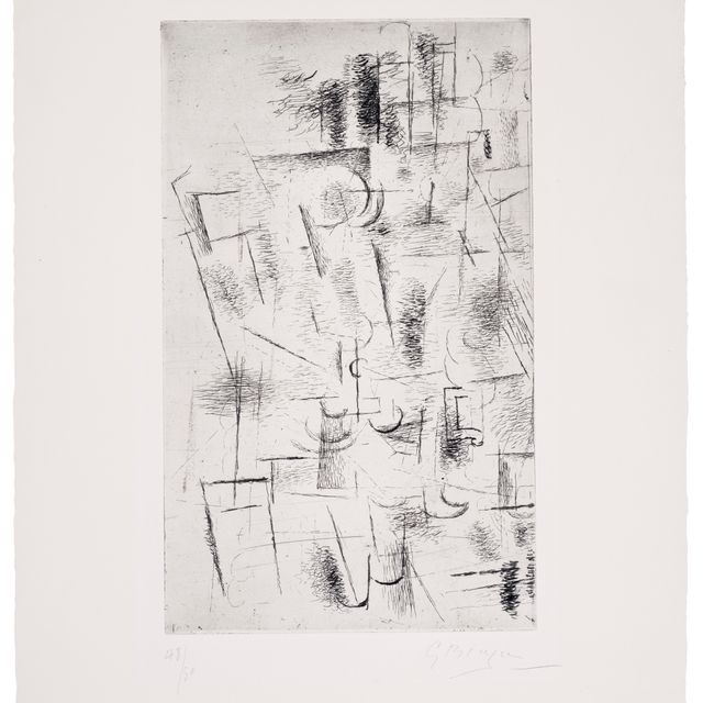 Georges Braque — Композиция (Nature morte aux verres)