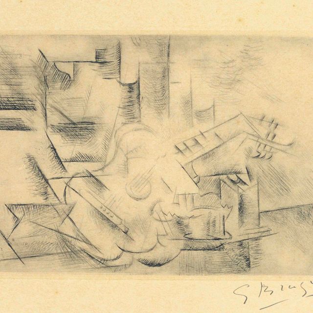 Georges Braque — Миниатюрная гитара в стиле кубизма