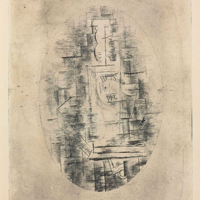 Georges Braque — Приятель (Бутыль для баса и вина за одним столом)