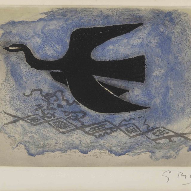 Georges Braque — Черный лес с голубым фонарем (Черный лес VIII) (версия 100)