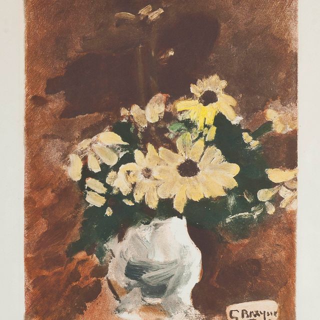 Georges Braque — Ваза с желтыми цветами (Maeght 1039)
