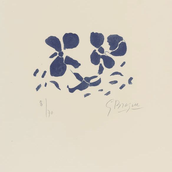 Georges Braque — "Голубые цветы", от "Я люблю тебя" (Валье, 181)