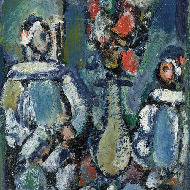 Georges Rouault — Голубое пирожное с розовыми флердоранж