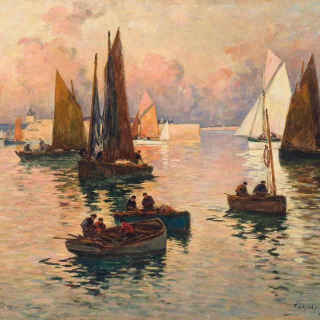 Gérard — Рыбацкие лодки в сумерках, Конкарно