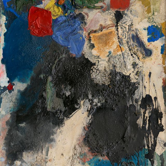 Gillian Ayres — Оранжевый, Желтый, Черный, Синий