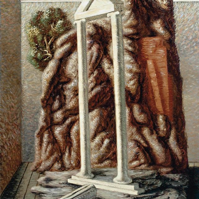 Giorgio de Chirico — Колонна и лес - строфа Неллы (Храм и лес в спальне)