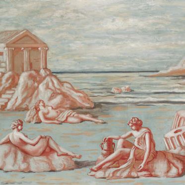 Giorgio de Chirico — Свадьба миноссов (античная сцена в "Роса и Адзурро II")