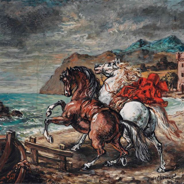Giorgio de Chirico — Кавалли импеннати прессо ун гольфо