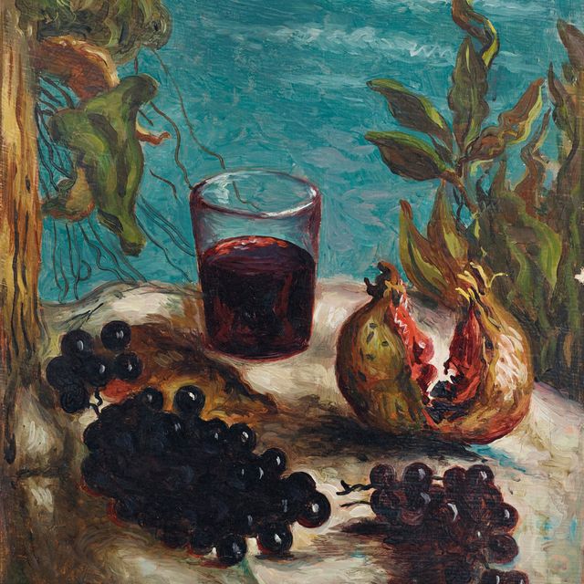 Giorgio de Chirico — Природа морта с бокалами вина