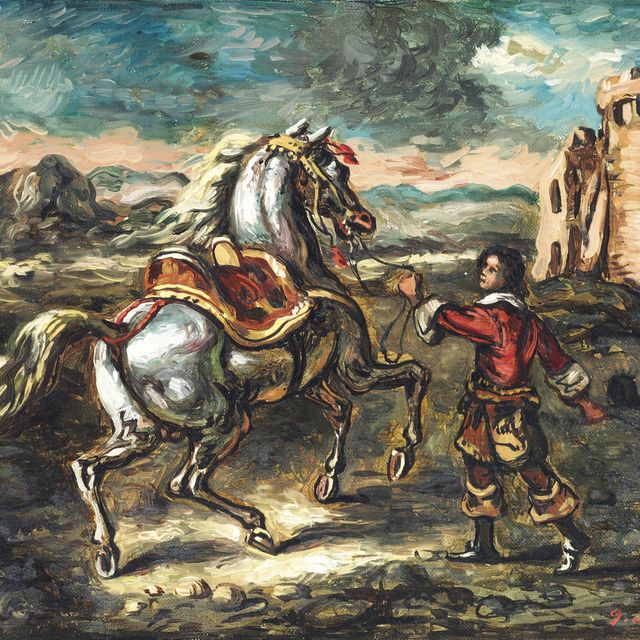 Giorgio de Chirico — Кавалло против джоване скудиере