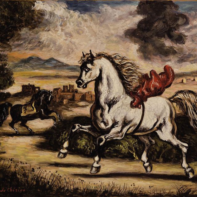 Giorgio de Chirico — Дуэ Кавалли в пейзаже