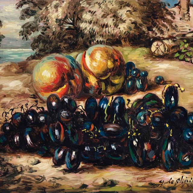 Giorgio de Chirico — Тихая жизнь фрутты в пустыне