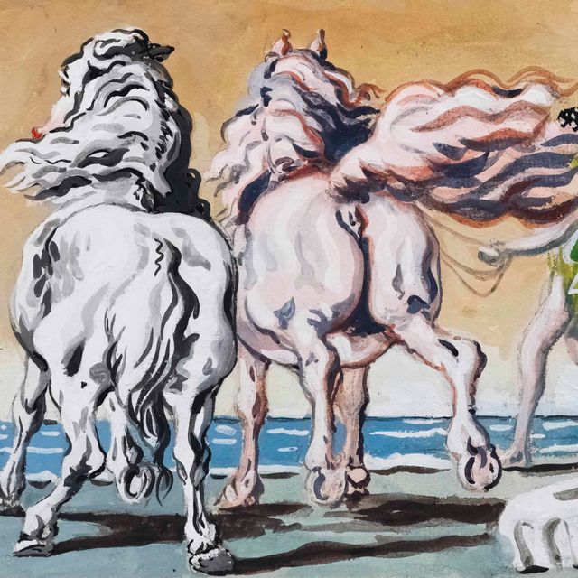 Giorgio de Chirico — Из-за кавалли и кавалерши