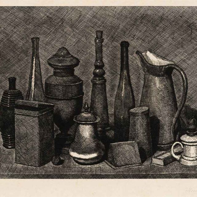 Giorgio Morandi — Великая природа смерти с лампадой и разрушением