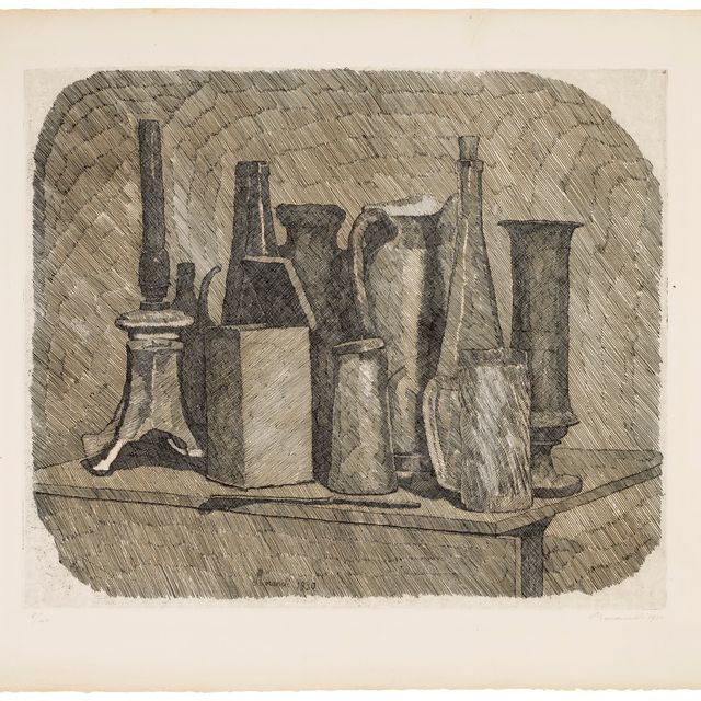 Giorgio Morandi — Величественная природа морта с лампадой и бензином
