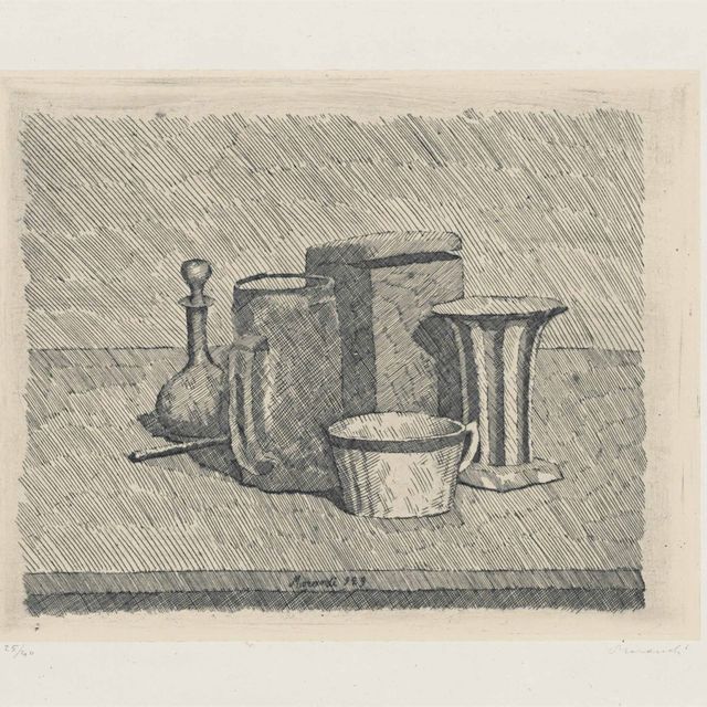 Giorgio Morandi — Природа морта в таззине и караффе