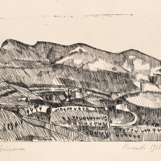 Giorgio Morandi — Пейзажио. Гриззана (Виталий, 2; Кордаро, стр. 4)