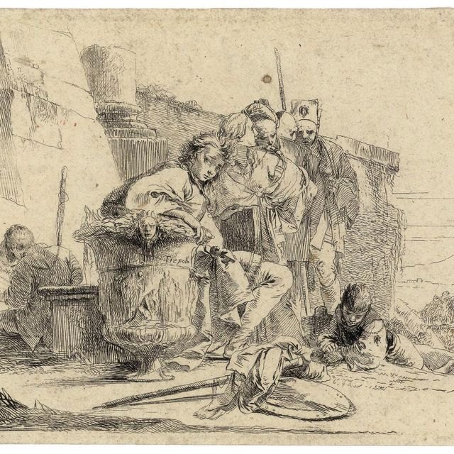 Giovanni Battista Tiepolo — Восемь тарелок от: Vari Capricci (de Vesme 3-5, 7-11; Rizzi 29-31, 33-37)