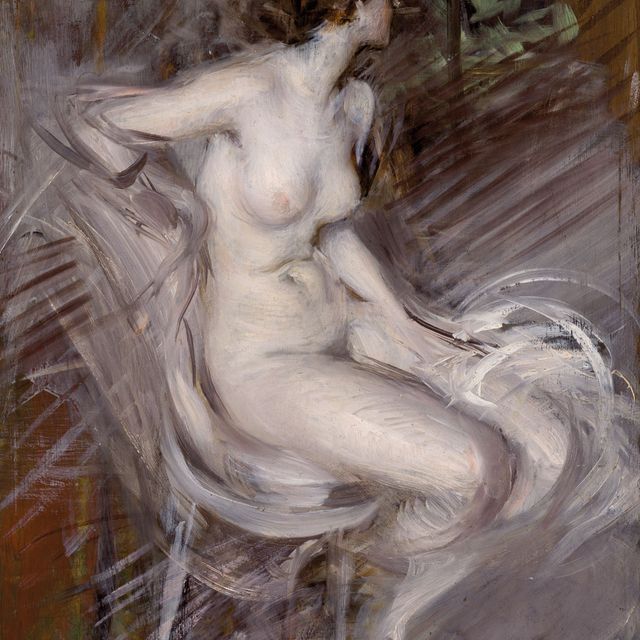 Giovanni Boldini — Обнаженный цвет Джоване Седута (Nudo color perla)