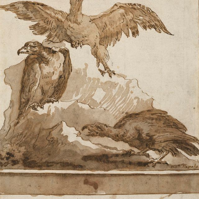 Giovanni Domenico Tiepolo — Три орла на скале