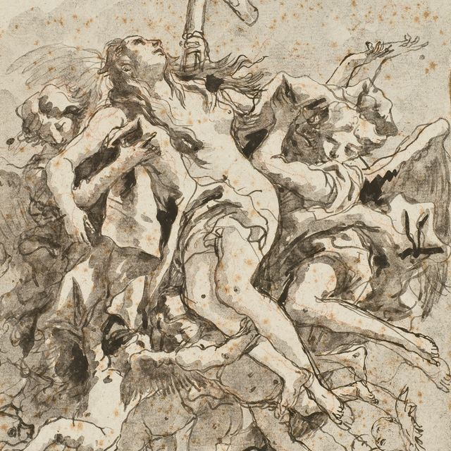 Giovanni Domenico Tiepolo — Сутана Марии-Мадлен в парке ангелов