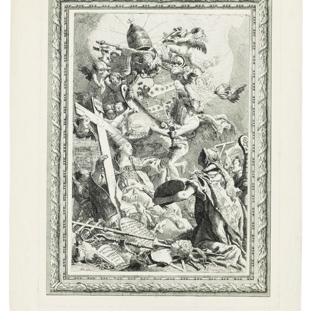 Giovanni Domenico Tiepolo — Искусство, отдающее дань уважения папской власти папы Пия VI