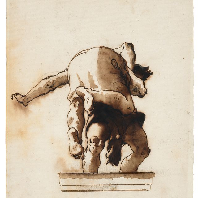 Giovanni Domenico Tiepolo — Геракл и Антей