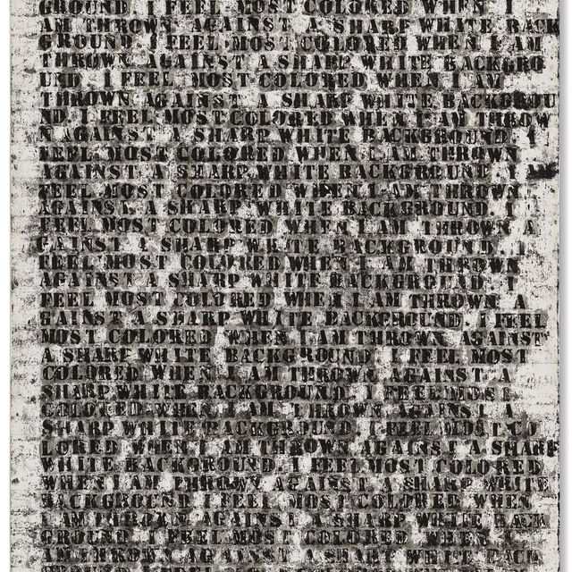 Glenn Ligon — Без названия (Я чувствую себя Наиболее Раскрашенным, Когда Оказываюсь на Ярко-Белом фоне)