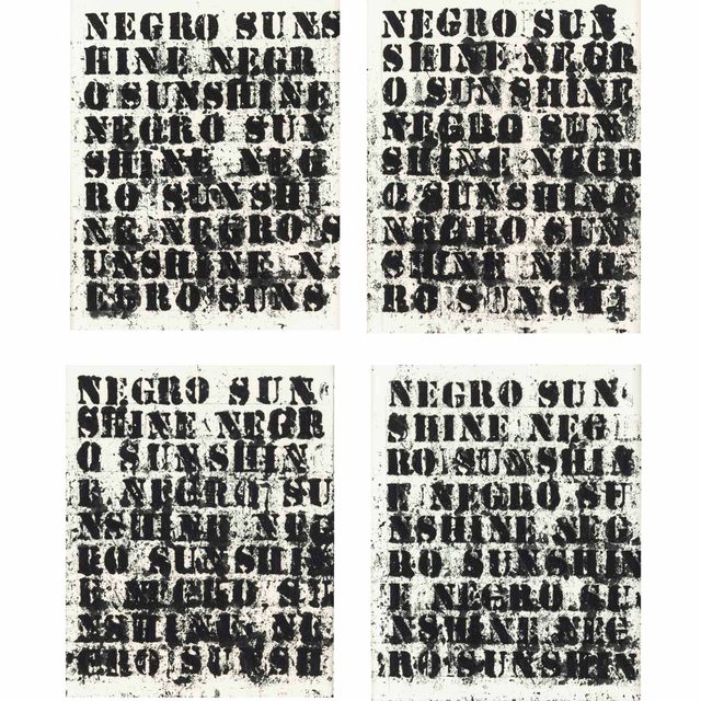 Glenn Ligon — Исследование для Negro Sunshine II (№1, №2, №10 и №13)