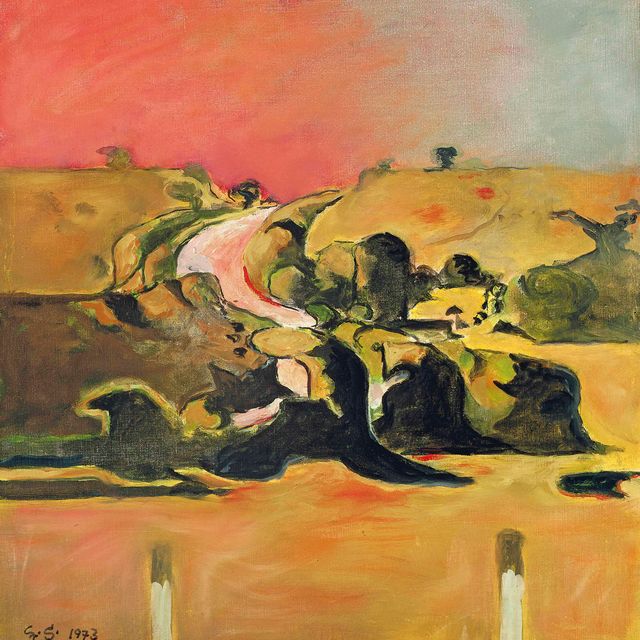 Graham Sutherland — Этюд: Уэльский пейзаж с дорогой