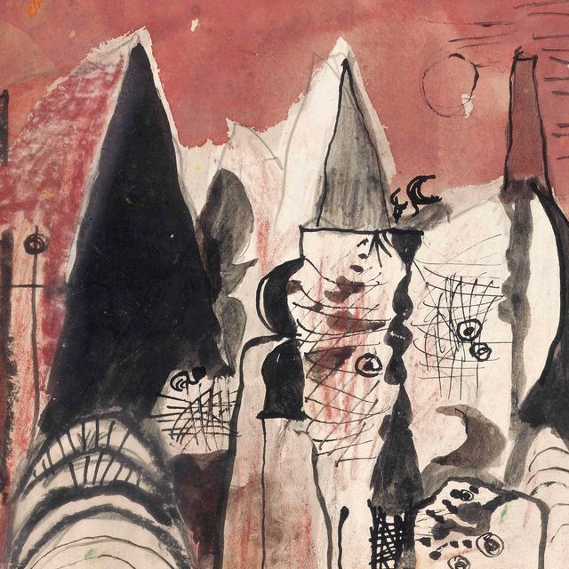 Graham Sutherland — Конические очертания на фоне багрового неба
