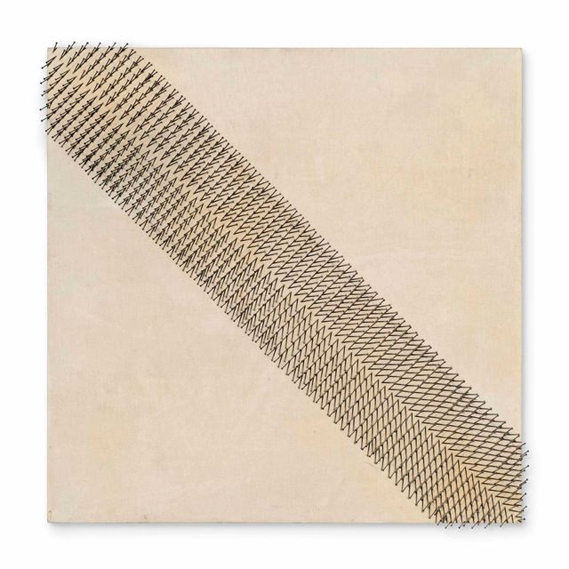 Gunther Uecker — Диагональное деление (Diagonale Teilung voeneinander weg)
