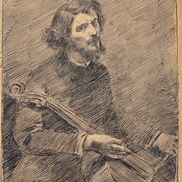 Gustave Courbet — Виолончелистка, автопортрет художника
