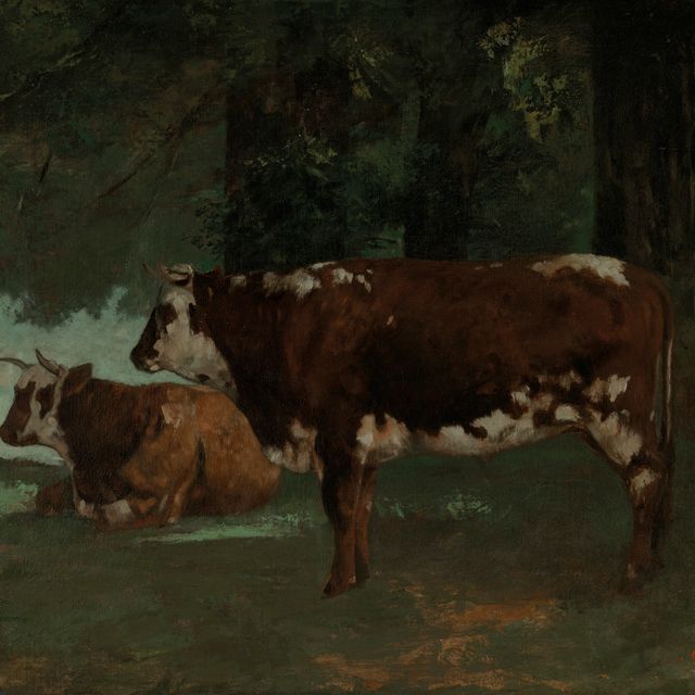 Gustave Courbet — Двое мужчин в халате маррон